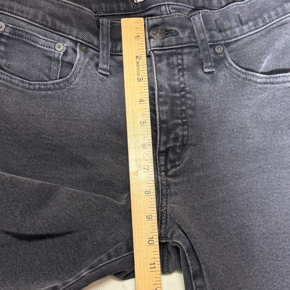 Madewell Cali Demi-Boot Jeans Womens 29P Black High Rise Raw Hem Stretch‎ Denim - Picture 7 of 15